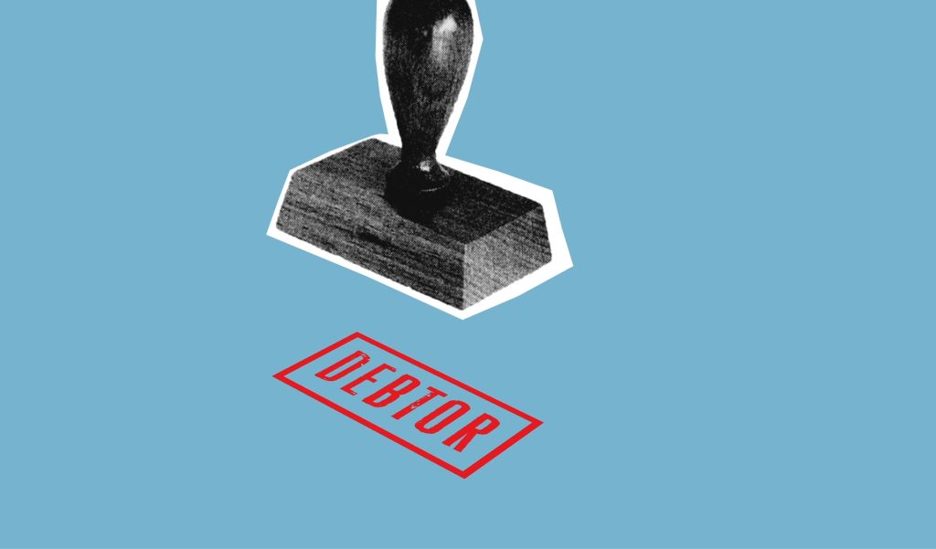stamp with debtor title
