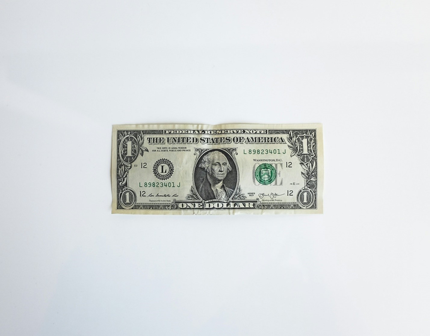 A one-dollar bill